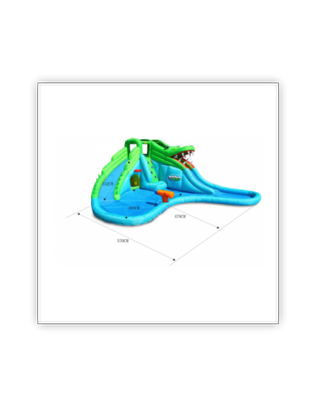 Gran tobogán acuático cocodrilo 5,70x5,15x2,40