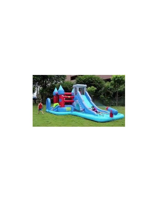 Castillo hinchable acuatico Happy Hop Splashpark 5,80x3,95x2,25 en el Jardín