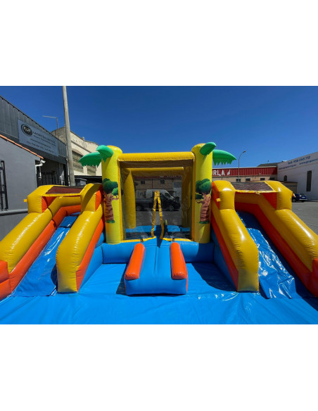 Alquiler castillo hinchable acuatico Palmeras 5 x 4 x 2,50