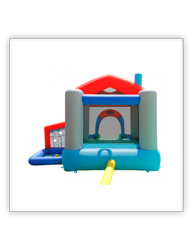 Mini castillo hinchable Pequeño pueblo. Lateral