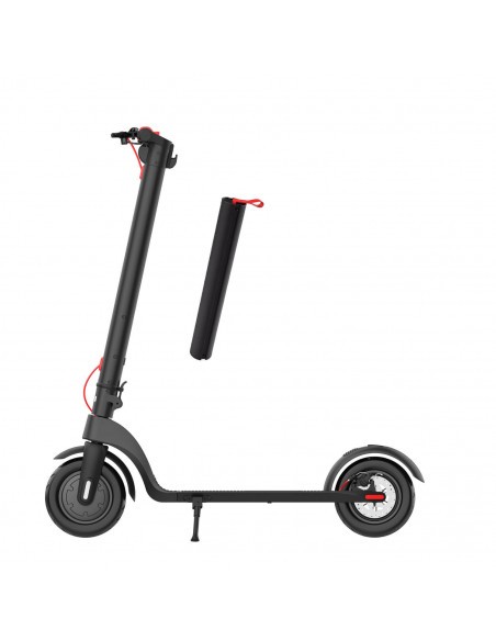 Scooter elétrica HX Modelo X7 Pro - Vista lateral com bateria - tierrafantasía