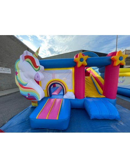 Alquiler castillo hinchable unicornio 5x4x2,50