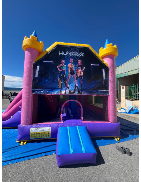 Alquiler castillo hinchable Frozen, Princesas Disney o Kpop con o sin piscina 7x5x4