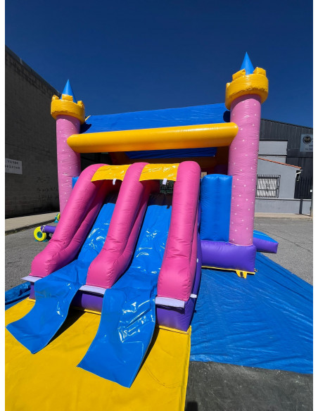 Alquiler castillo hinchable Frozen, Princesas Disney o Kpop con o sin piscina 7x5x4