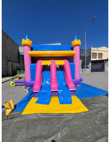 Alquiler castillo hinchable Frozen, Princesas Disney o Kpop con o sin piscina 7x5x4