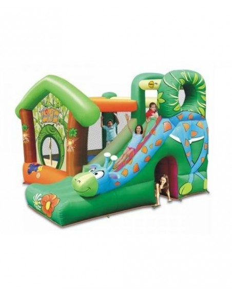 Castelo inflável da selva e girafa 3,50 x 2,40 x 2,45