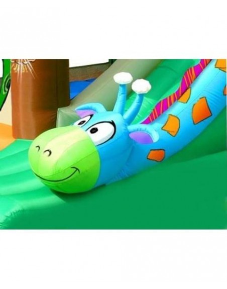 Castelo inflável da selva e girafa 3,50 x 2,40 x 2,45