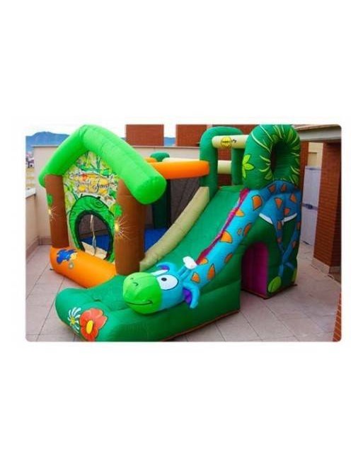 Castelo inflável da selva e girafa 3,50 x 2,40 x 2,45